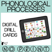 No Print Phonological Processes Drill Cards